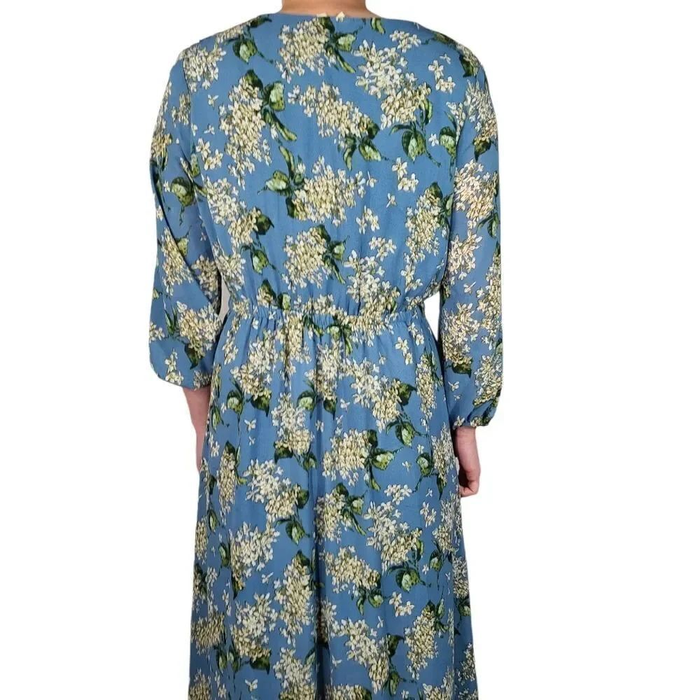 Entro Long Blue Floral Dress - Picture 3 of 10